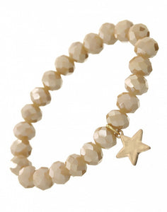 Star Glass Charm Bracelet