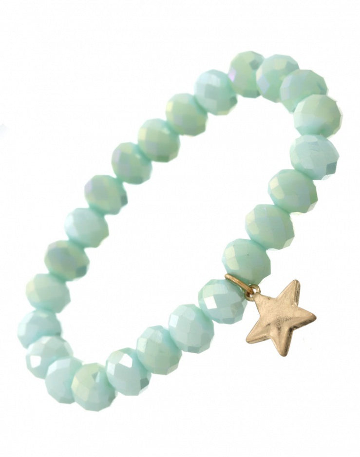 Star Glass Charm Bracelet