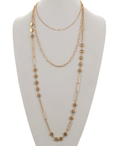 3 Row Multi Layered Chain Necklace